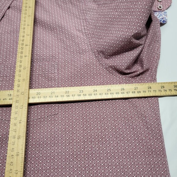 Johnston & Murphy Shirt Button Up Mens 3XL Flip Cuff Long Sleeve Geometric - Picture 13 of 15